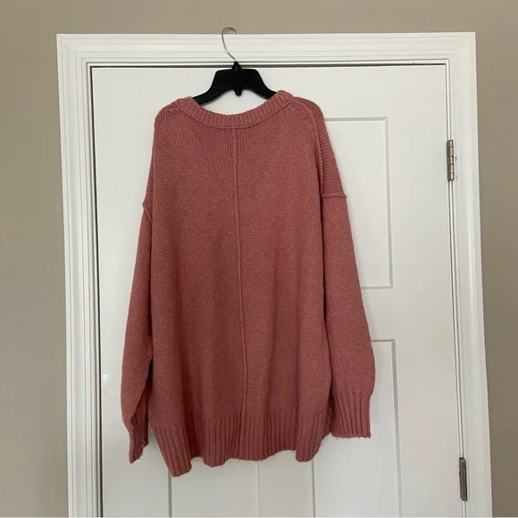 🌿|NWOT| Free People Brookside Tunic Sweater in Alpine Rose - Picture 10 of 13